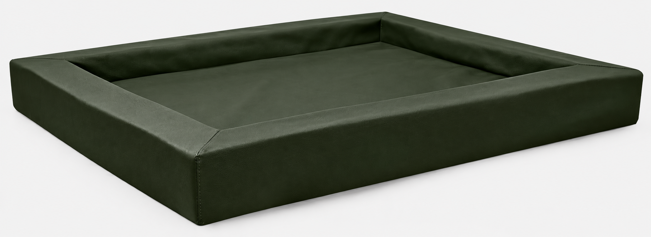 Hundebett Compact Kunstleder in Dunkelgrün