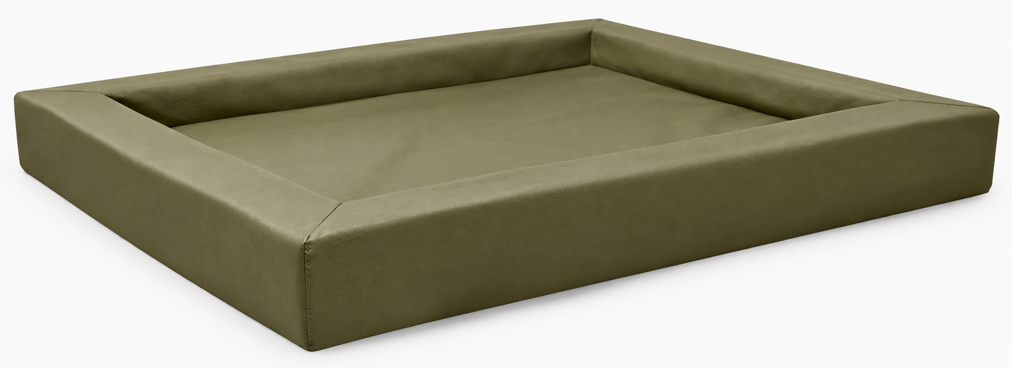 Hundebett Compact Kunstleder in Olivgrün